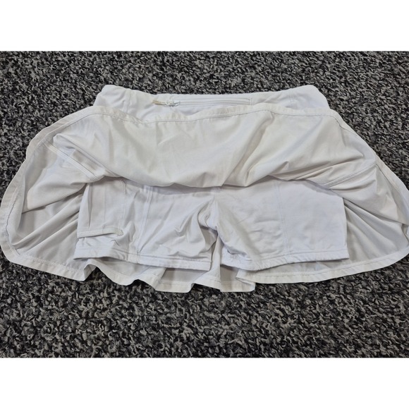 Lululemon Women's White Tennis‎ Skort Skirt Size 4 Built In Shorts - Picture 5 of 6